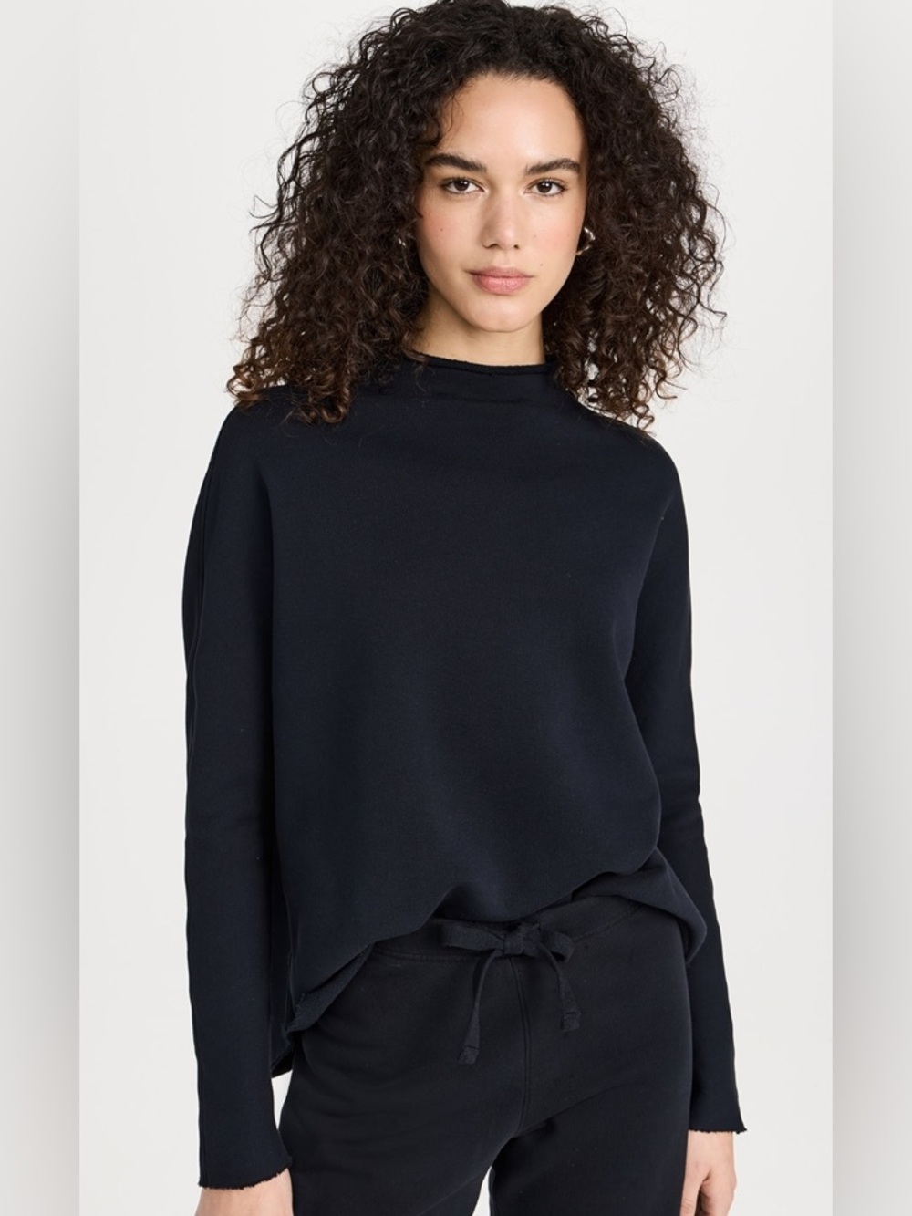 Frank & Eileen French Terry Navy Mockneck Crewneck - Picture 2 of 10